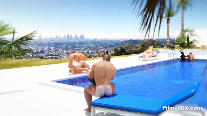 3D Animation Big Dick Pool Swimming Pool Porn GIF by adultprime