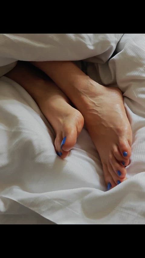 My feet pop out of the sheets next to you. What is your next move? 🤭🤭