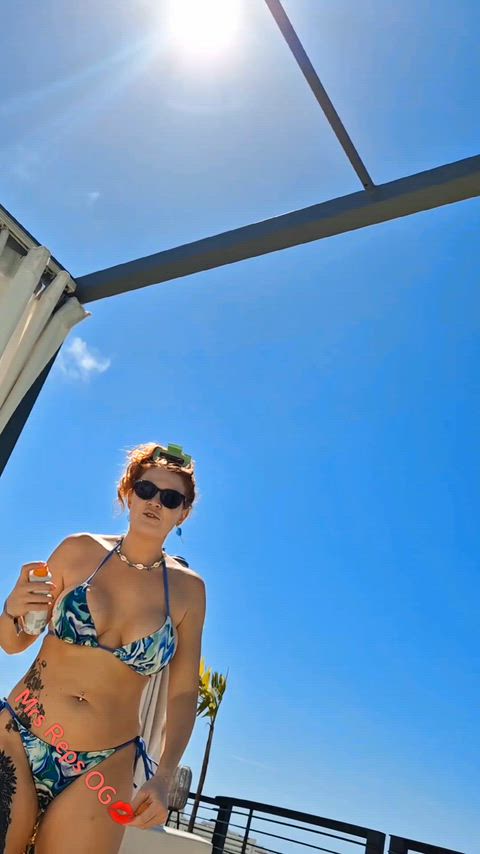 Always keep an eye on the hot moms around the hotel. You might just get a little show