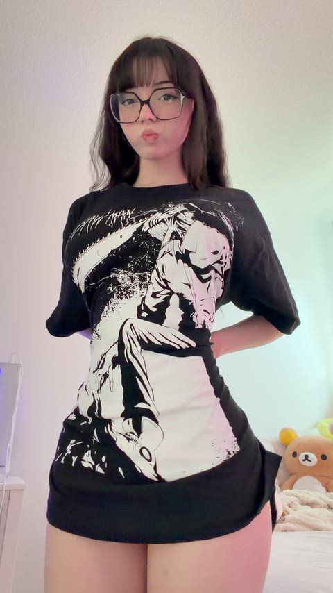 Amateur Big Tits Boobs Cute Glasses Nerd Petite Pussy Lips Teen Tight Pussy Porn GIF by miamiaof