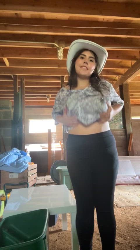 Undressing in the shed