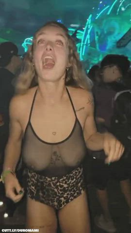 Amateur Big Tits Boobs Bouncing Tits Compilation Exhibitionist Festival Flashing Public Porn GIF by duromami