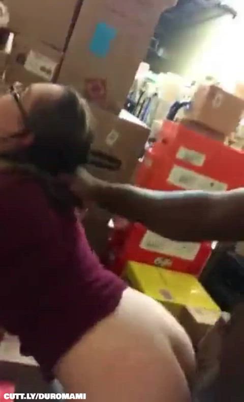 Amateur BBC Coworker Hair Pulling Interracial Public Rough Sex Work Porn GIF by duromami