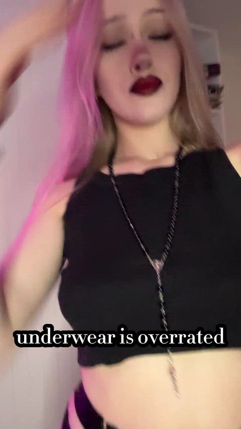 Alt Alternative Big Tits Boobs Fansly Goth Naked Natural Tits Tits Underboob Porn GIF by whitebat