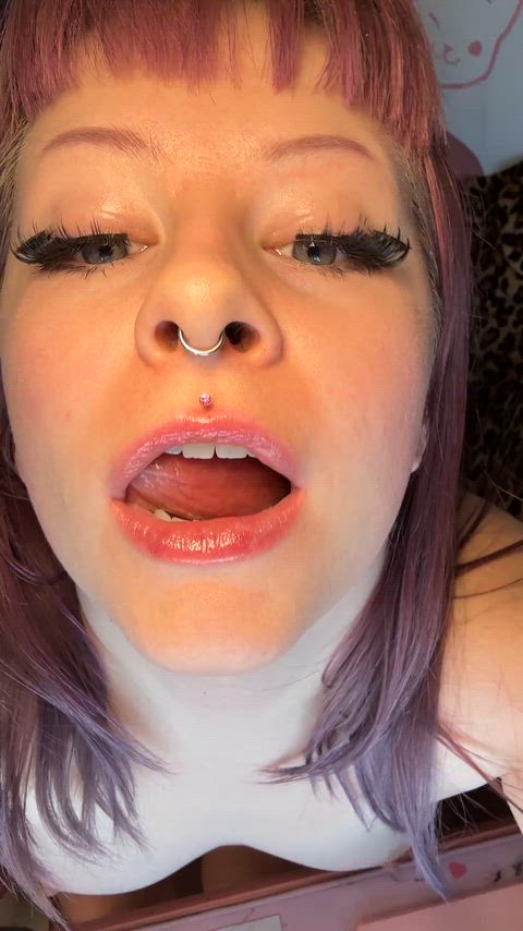 Up close opening wide hehe