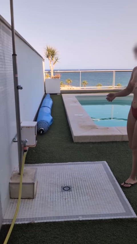Outdoor shower challenge! I'm almost done with all dares, hope I [f]inish in time!