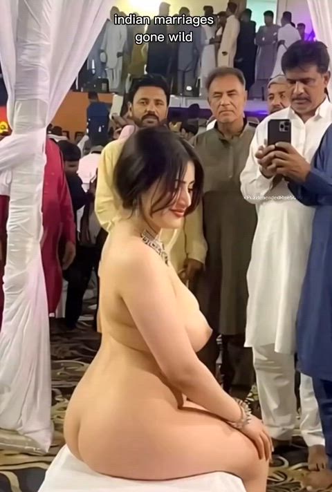 Guests having fun with indian brides
