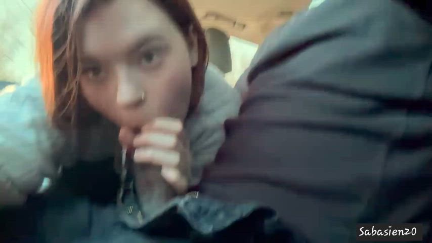 Amateur Big Dick Blowjob Car Cum In Mouth Facial Expression Female POV Interracial Pretty Public Porn GIF by sabasien20