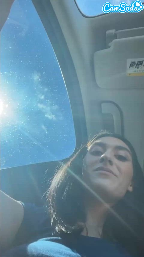 Amateur Brunette Car Fingering Masturbating Natural Tits Public Pussy Solo Teen Porn GIF by camsoda