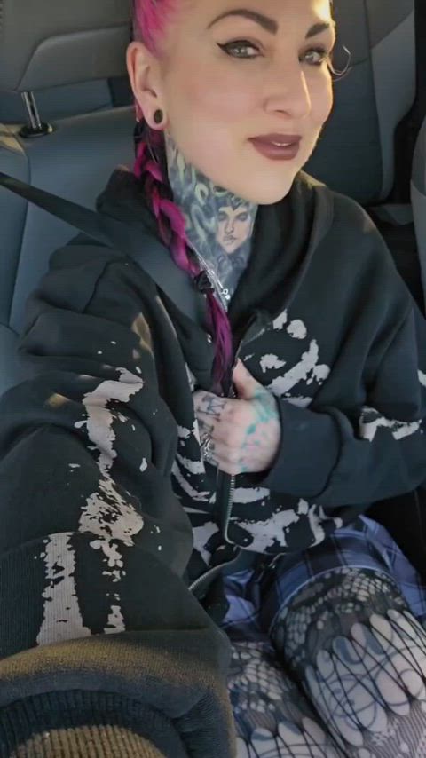 Naughty Wife in the Car