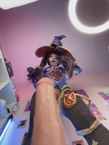 Amateur Cosplay Dildo Gamer Girl Masturbating Pussy Riding Teen Tight Pussy r/LipsThatGrip Porn GIF by cyberlycrush