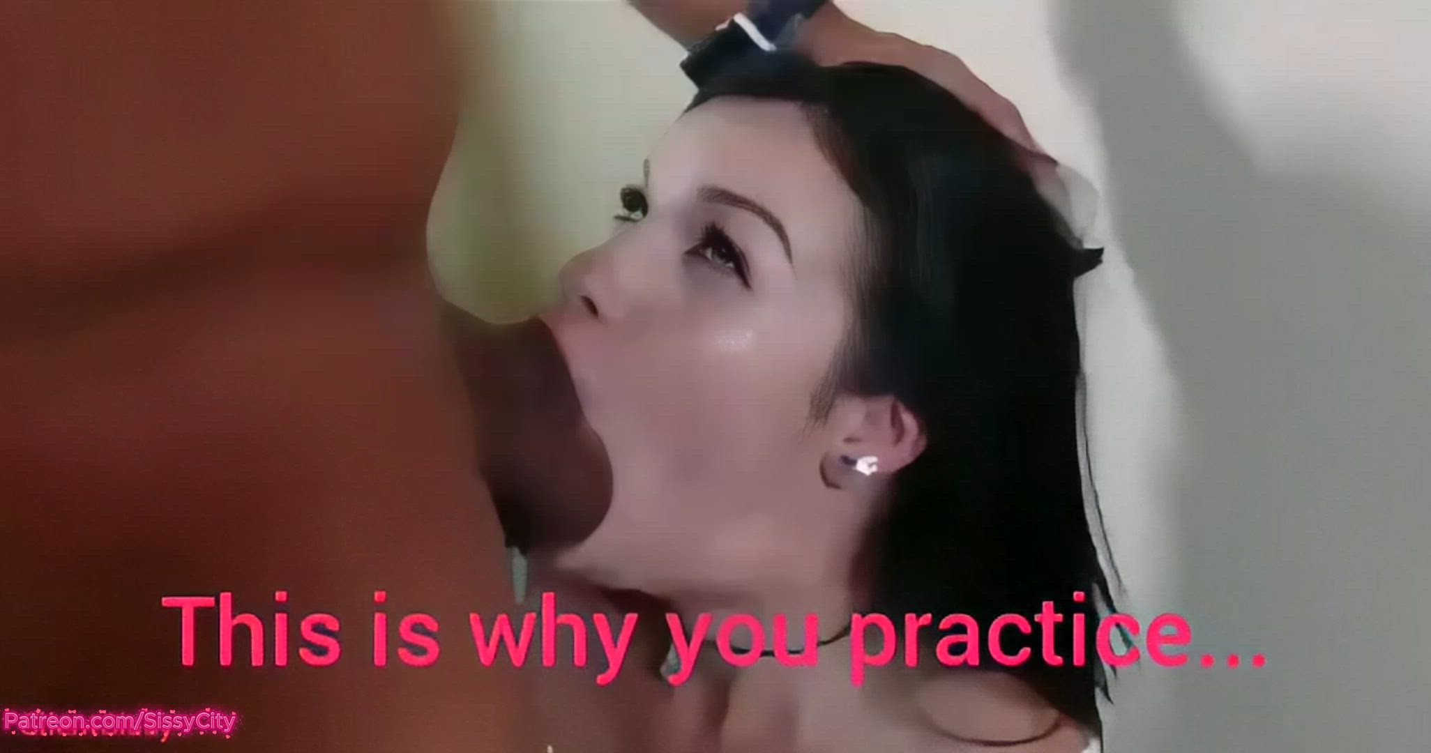 BBC, Blowjob, Caption, Femboy, Feminization, Sissy