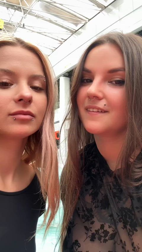 Getting her wetter than the fountain behind us