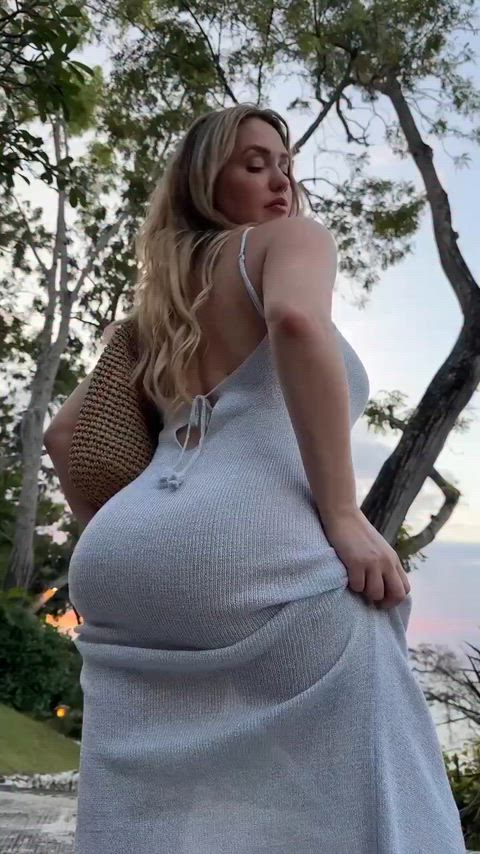 Showing off her curves