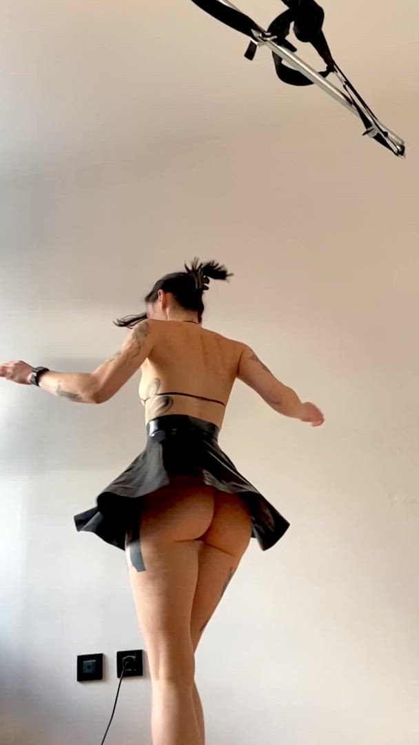 Dancing in my latex outfit