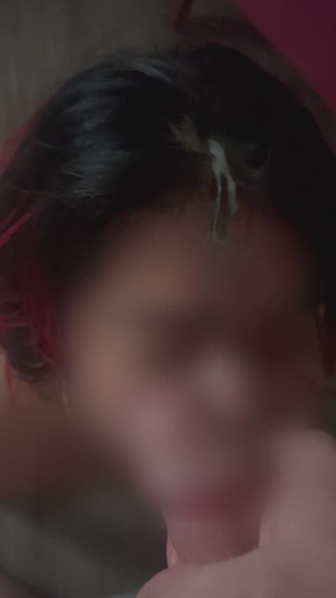 [OC] Newly minted Asian Cumslut gets her very first facial. Gets drenched