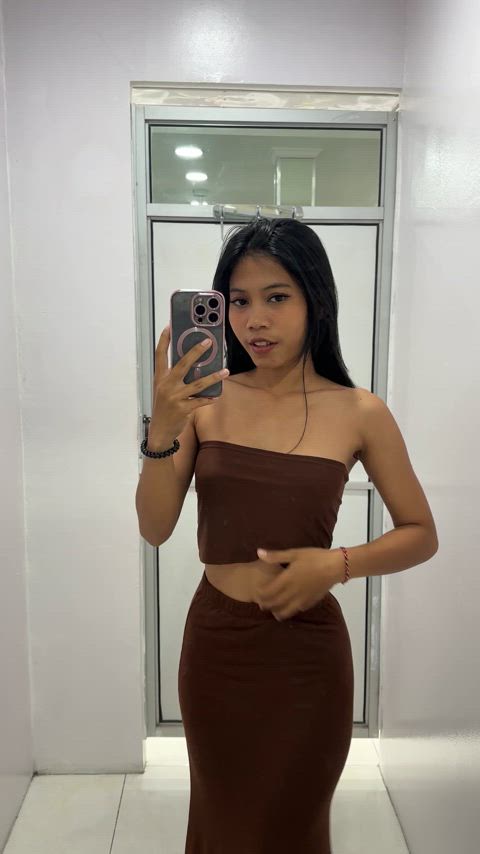 Small boobs, but full charm and ready to tease