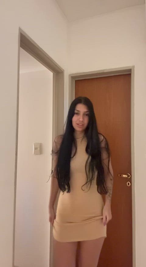 Do you like how this dress hugs my slutty body?