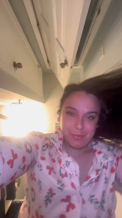 Crawling on top of you so you can enjoy my milky tits as you please