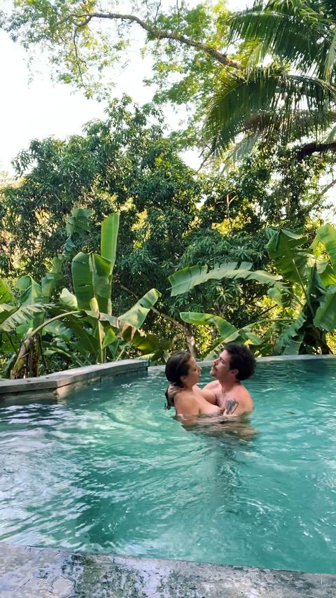 Skinny dipping on vacation