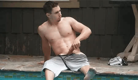 Poolside.