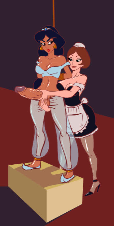 Babette jerks off Jasmine