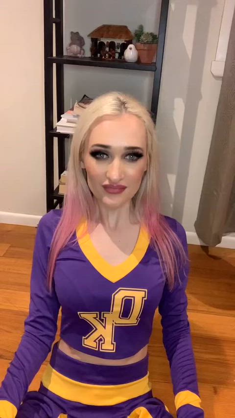 The new year called for a new cheerleader costume 😉