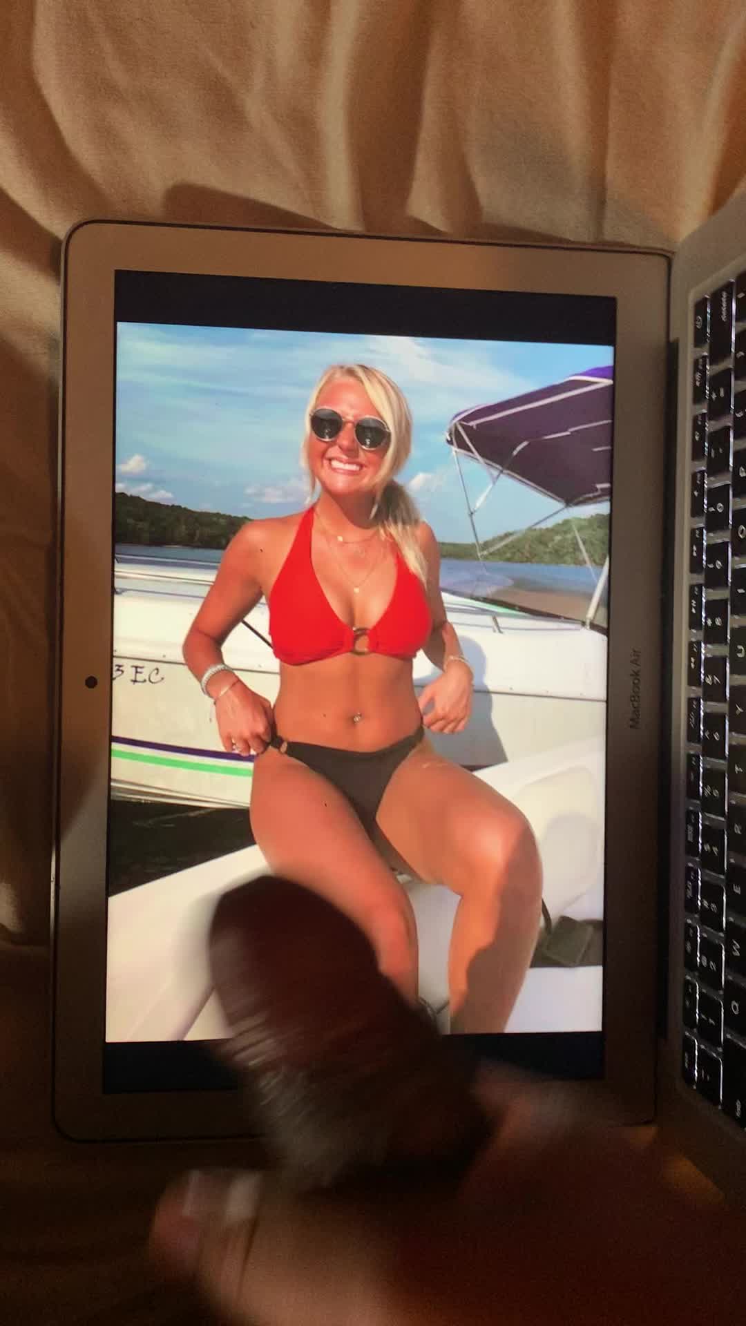 Blonde babe Bailey gets cum