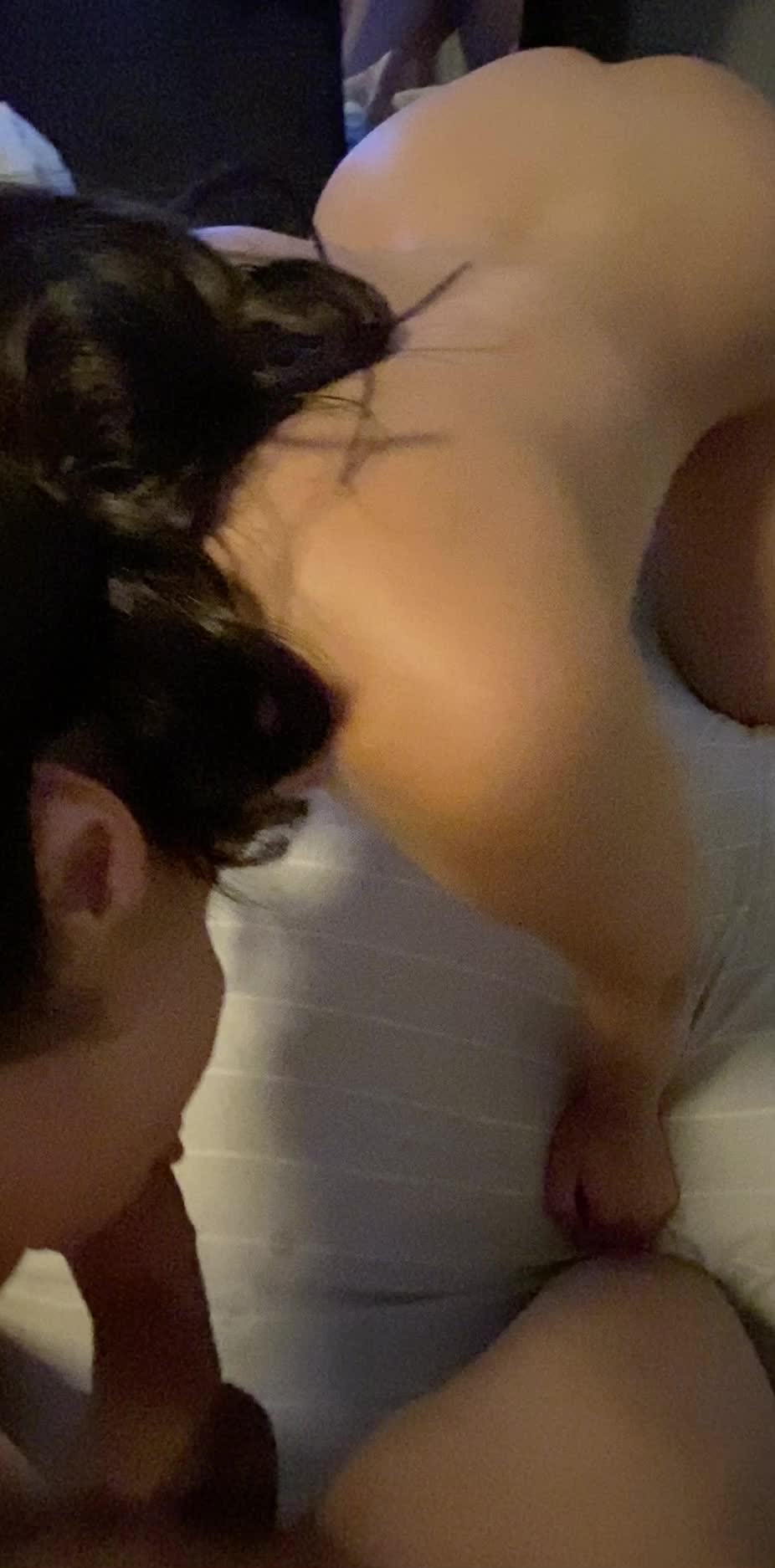 I set up the mirror so that he has another view to enjoy as I devour his cock 🤤