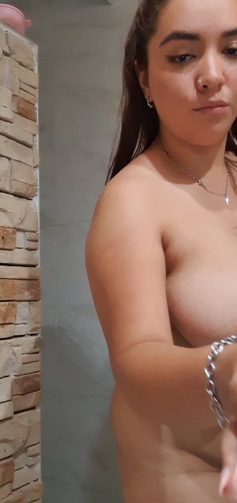 rest your drink on my tits