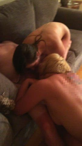 Nothing cures pain like a double blowjob