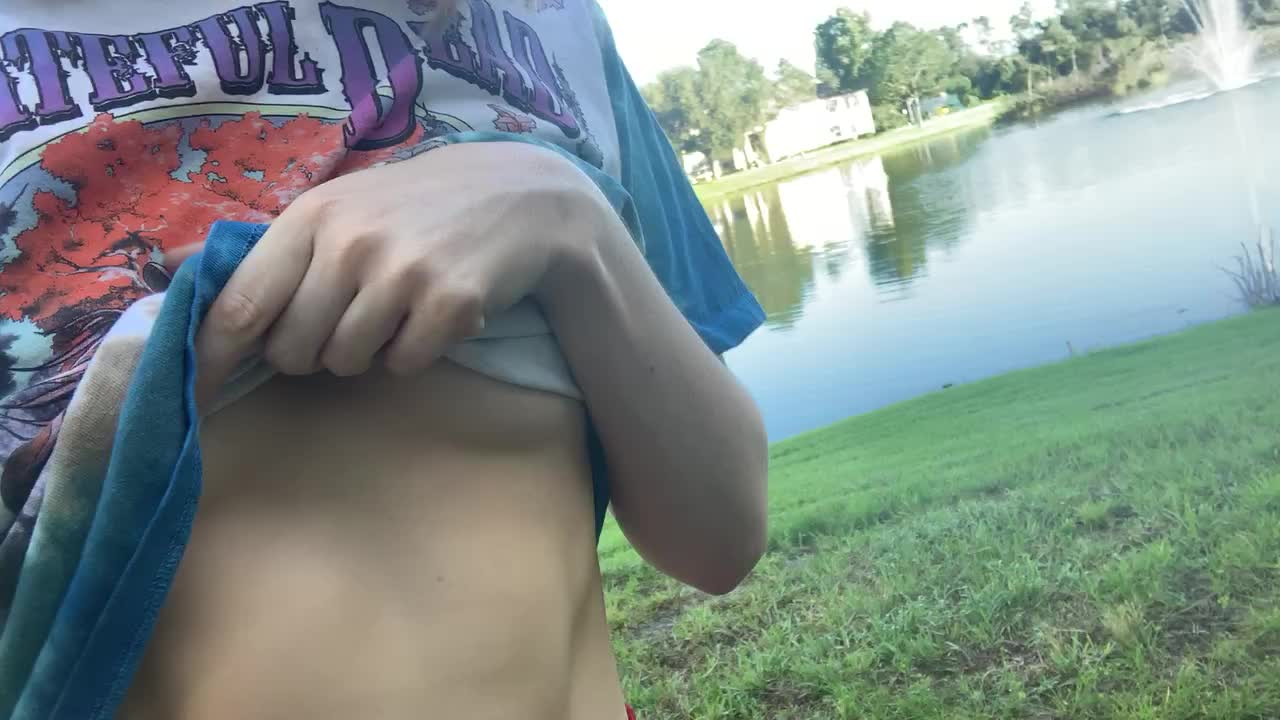 By a lake