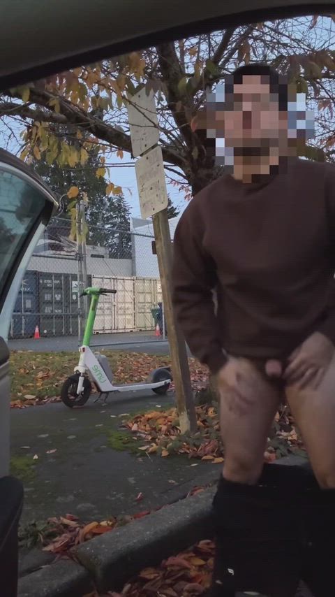 Jerking in public even if its cold