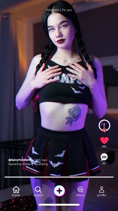 silly goth girl out of control lol