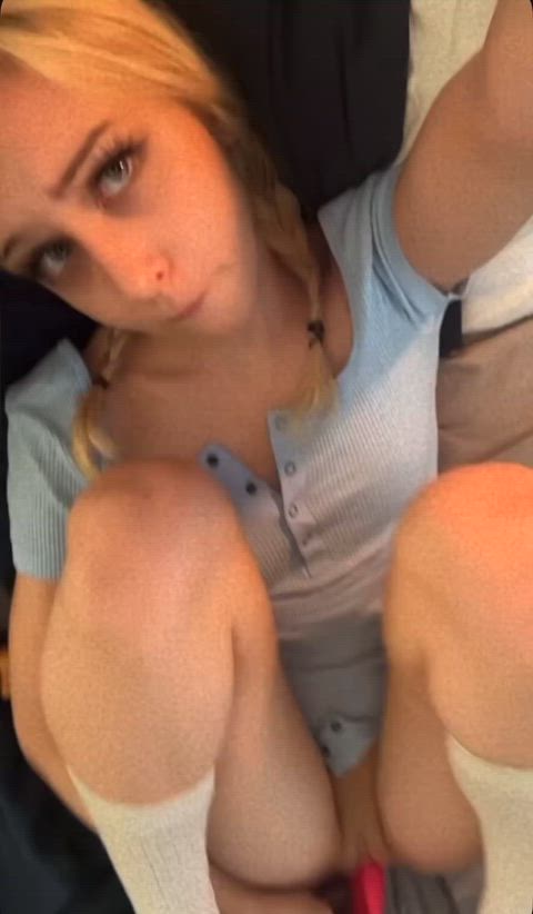 Playing with myself wearing braids