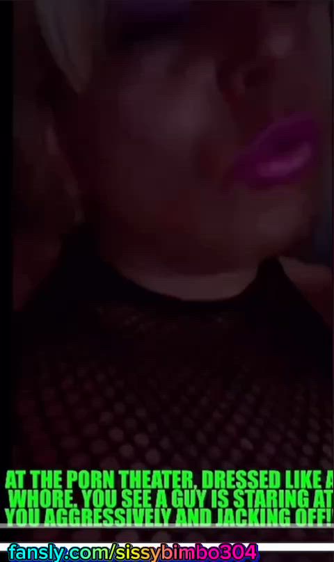 Sissy at The porn theatre