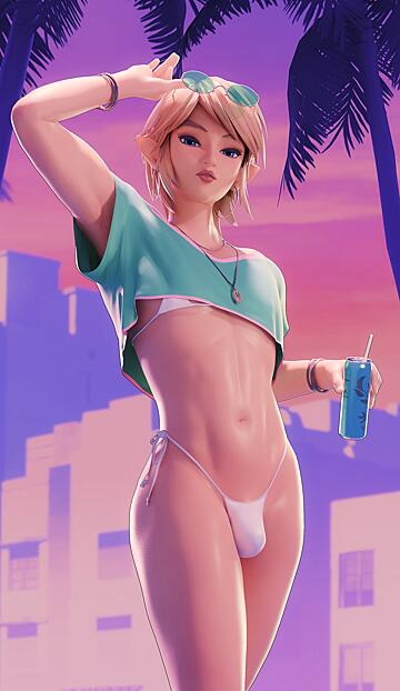 3D Bikini Crossdressing Curvy Cute Femboy Parody Rule34 Solo Tease Porn image by squirtingtrap