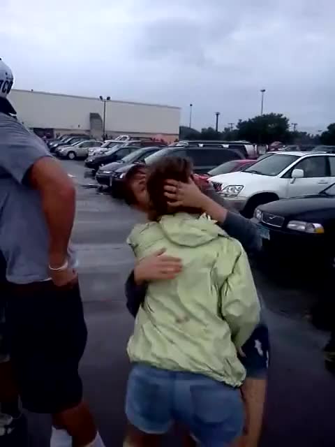 2 drunk girls in a parking lot