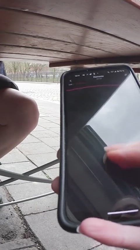 Exhibitionism Exhibitionist Hairy Lesbian Public Remote Control Vibrator r/HoldTheMoan Porn GIF by ersties