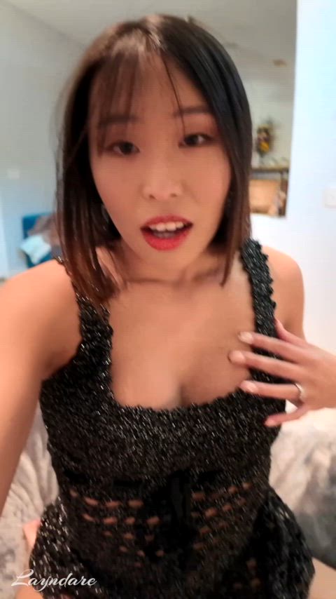 Asian Asianhotwife Couple JOI Riding r/AsianPorn r/AsiansGoneWild Porn GIF by layndare