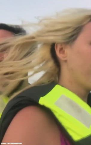 Amateur Beach Big Ass Blonde Hotwife Masturbating Outdoor Public Tits Porn GIF by duromami