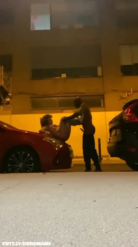 Amateur BBC BBW Car Sex Ebony Exhibitionist Public Sex Porn GIF by duromami