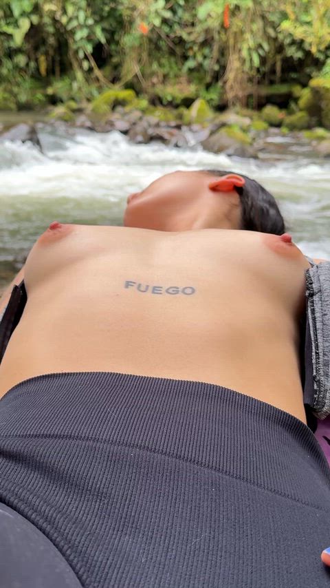 Enjoying myself in the river