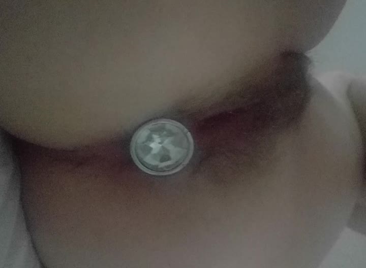 My husband pulls out my but plug from my tight ass