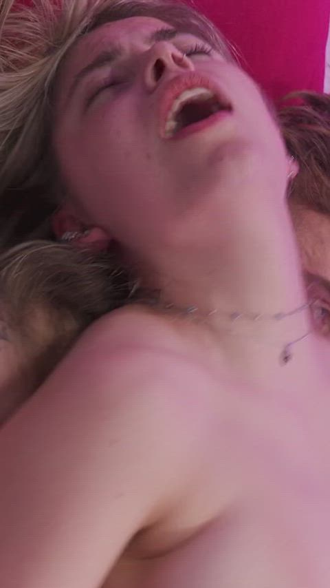 Amateur Big Dick Big Tits Boobs Brunette Cute Orgasm Petite Threesome Porn GIF by ersties