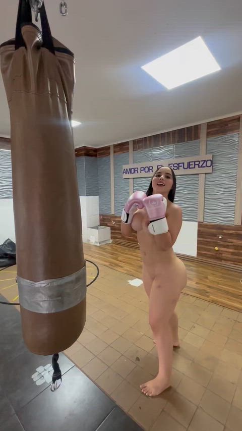 Amateur Big Tits CamSoda Fetish NSFW Nude Solo Tease Teen Workout Porn GIF by gabyferrer1