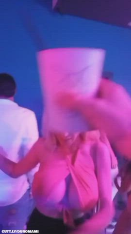 Big Tits Boobs Bouncing Tits Cleavage Compilation Dancing Fake Tits Nightclub Public Porn GIF by duromami