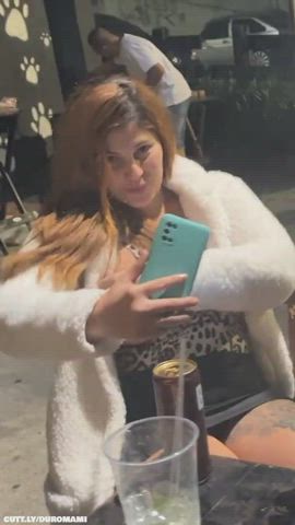 Amateur Brazilian Exhibitionist Flashing Girls Kissing Lesbian Public Pussy Porn GIF by duromami