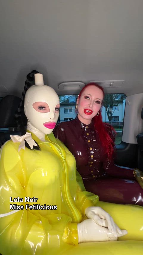 Bimbofication Catsuit Doll Fetish Kinky Latex Latex Gloves Mask Rubber Porn GIF by missfetilicious