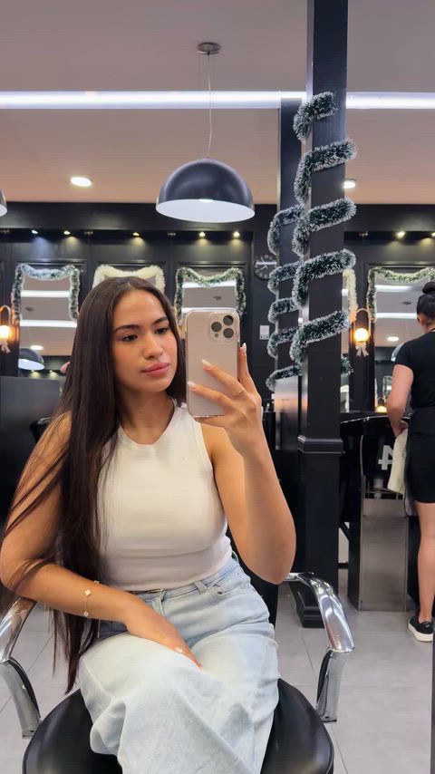 Always taking care of my beautiful, long, natural hair